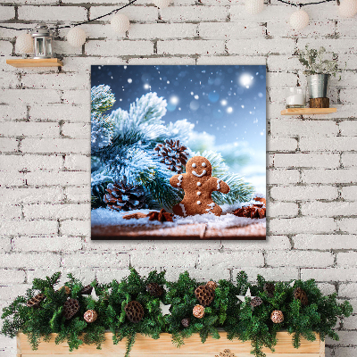 Tableaux sur toile Pain d'épice vacances de Noël Neige