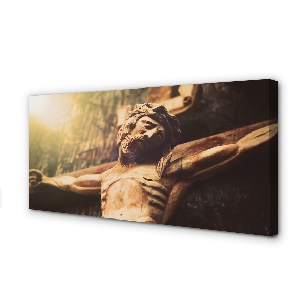 Tableaux sur toile canvas Jésus de bois