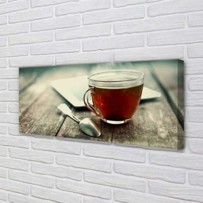 Tableaux sur toile canvas Faire chauffer une cuillère à café de thé