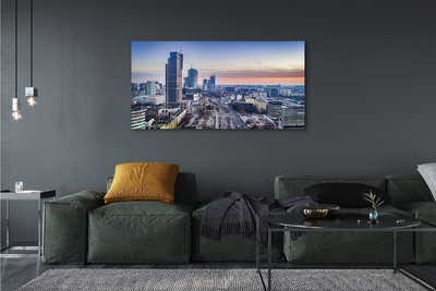 Tableaux sur toile canvas Panorama du lever de varsovie