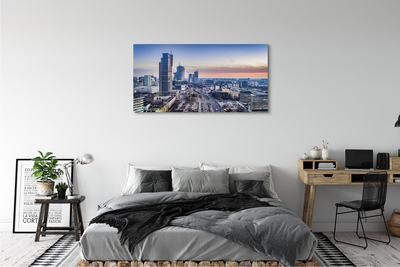 Tableaux sur toile canvas Panorama du lever de varsovie