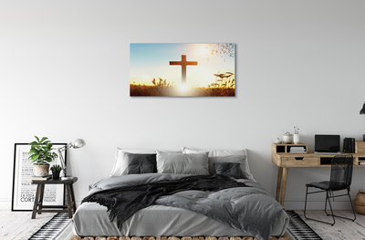 Tableaux sur toile canvas Soleil sur le terrain de la croix