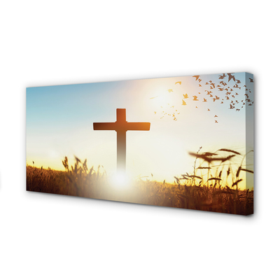 Tableaux sur toile canvas Soleil sur le terrain de la croix