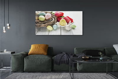 Tableaux sur toile canvas Tulipes œufs