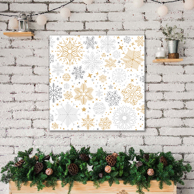 Photo sur toile Flocons de neige d'hiver de Noël