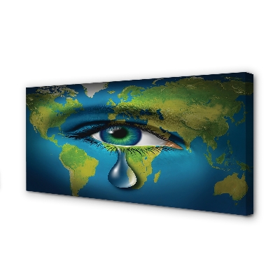 Tableaux sur toile canvas Carte des larmes des yeux