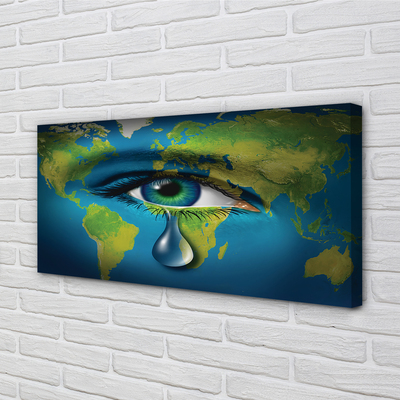 Tableaux sur toile canvas Carte des larmes des yeux