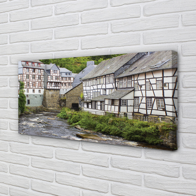 Tableaux sur toile canvas Allemagne vieux bâtiments de la rivière