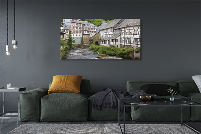 Tableaux sur toile canvas Allemagne vieux bâtiments de la rivière