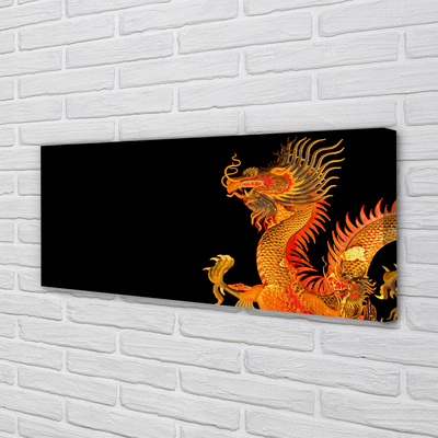 Tableaux sur toile canvas Dragon d'or japonais