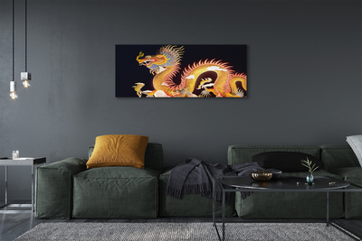 Tableaux sur toile canvas Golden dragon japonais