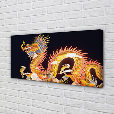 Tableaux sur toile canvas Golden dragon japonais