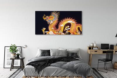 Tableaux sur toile canvas Golden dragon japonais