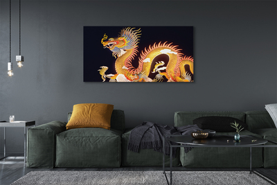 Tableaux sur toile canvas Golden dragon japonais