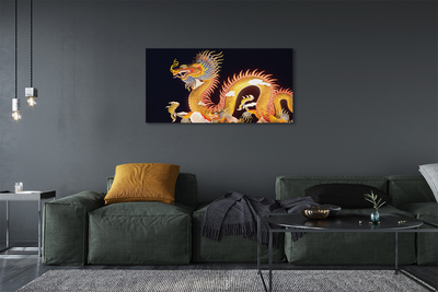 Tableaux sur toile canvas Golden dragon japonais