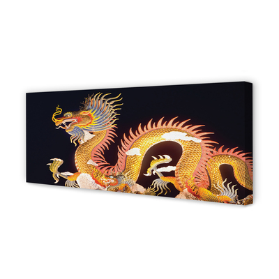 Tableaux sur toile canvas Golden dragon japonais