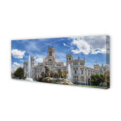Tableaux sur toile canvas Espagne fontaine palace madrid