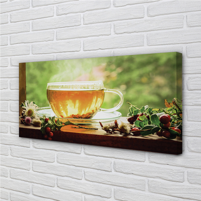 Tableaux sur toile canvas Herbes de thé chaud