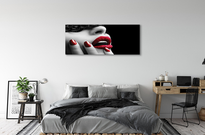 Tableaux sur toile canvas Ongles femme lèvres