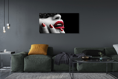Tableaux sur toile canvas Ongles femme lèvres