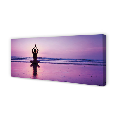 Tableaux sur toile canvas Yoga de la mer femme