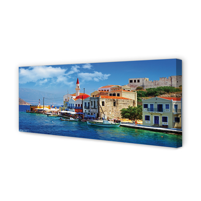 Tableaux sur toile canvas Montagnes de la côte de la mer grèce