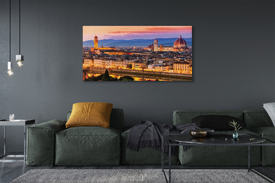 Tableaux sur toile canvas Italie panorama nuit cathédrale
