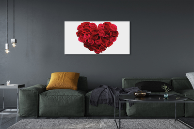 Tableaux sur toile canvas Coeur de roses
