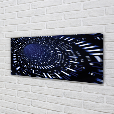 Tableaux sur toile canvas 3d tunnel bleu
