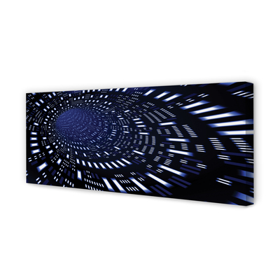 Tableaux sur toile canvas 3d tunnel bleu