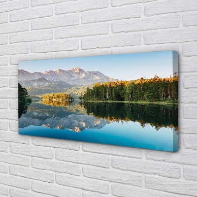 Tableaux sur toile canvas Lac forestier allemagne montagne