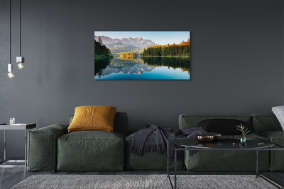 Tableaux sur toile canvas Lac forestier allemagne montagne