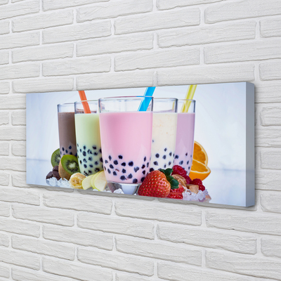 Tableaux sur toile canvas Milk-shakes aux fruits