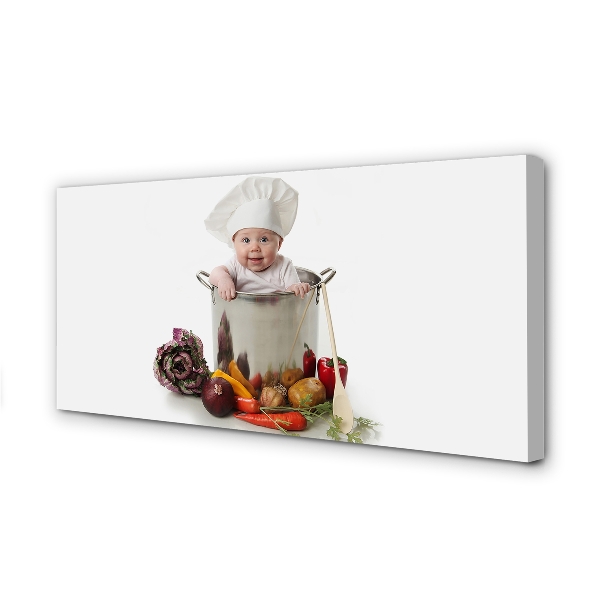 Tableaux sur toile canvas Légumes bébé dans un pot