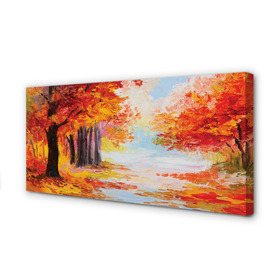 Tableaux sur toile canvas Les feuilles d'automne de l'arbre