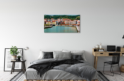 Tableaux sur toile canvas Espagne ville rivière de montagne