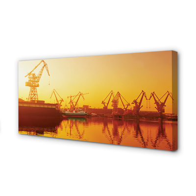Tableaux sur toile canvas Gdańsk lever du chantier naval