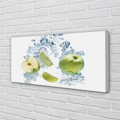 Tableaux sur toile canvas Pomme eau coupé en tranches