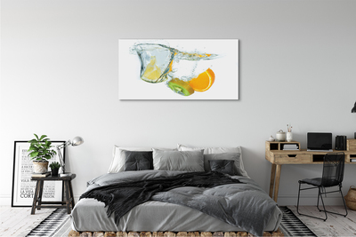 Tableaux sur toile canvas Orange kiwi eau