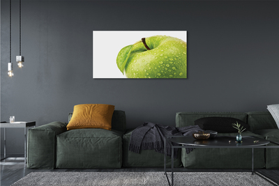 Tableaux sur toile canvas Apple gouttes d'eau verte