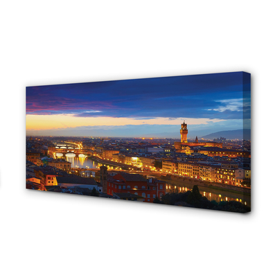 Tableaux sur toile canvas Italie panorama nuit des ponts