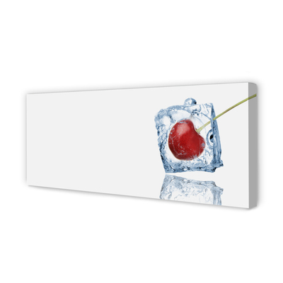 Tableaux sur toile canvas Cerise cube de glace