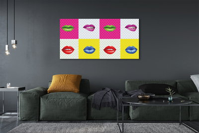 Tableaux sur toile canvas Lèvres colorées