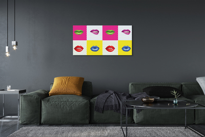 Tableaux sur toile canvas Lèvres colorées