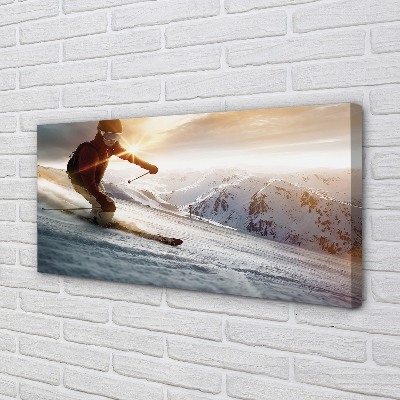 Tableaux sur toile canvas Bâtons de ski homme