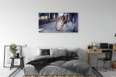 Tableaux sur toile canvas Ville de vélo jambe