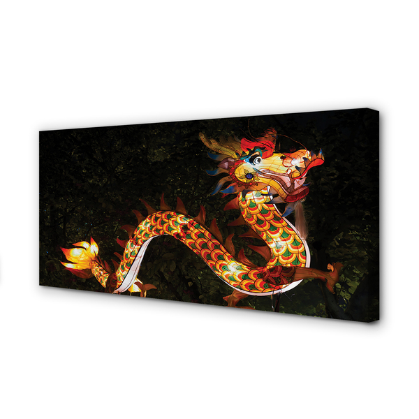 Tableaux sur toile canvas Dragon japonais illuminé