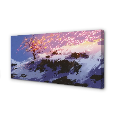 Tableaux sur toile canvas La cime des arbres d'hiver