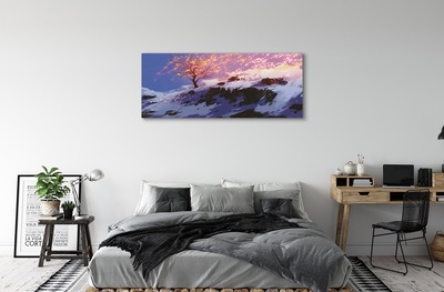 Tableaux sur toile canvas La cime des arbres d'hiver