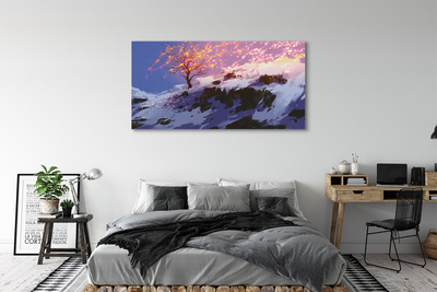 Tableaux sur toile canvas La cime des arbres d'hiver